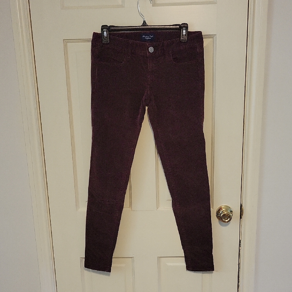 American Eagle Outfitters Maroon Corduroy Trousers